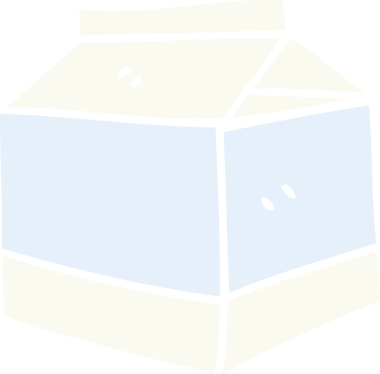 Bir insan tarafından çizilen el çizimi tuhaf bir süt karikatürü.