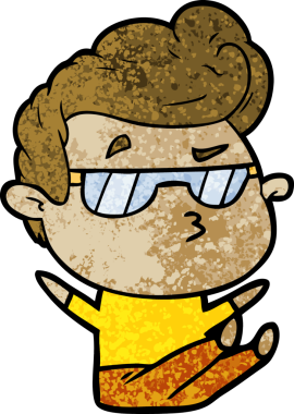 Bir insan tarafından çizilmiş havalı bir çizgi film.