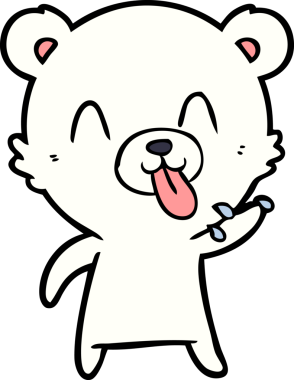 Bir insan tarafından çizilmiş kutup ayısı karikatürü