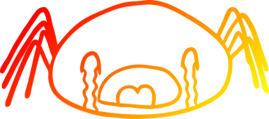 Bir cadılar bayramı örümceğinin insan tarafından çizilmiş sıcak çizgi çizimi