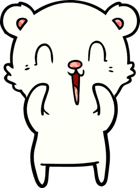 Bir insan tarafından çizilmiş kutup ayısı karikatürü