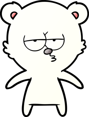 Bir insan tarafından çizilmiş kutup ayısı karikatürü