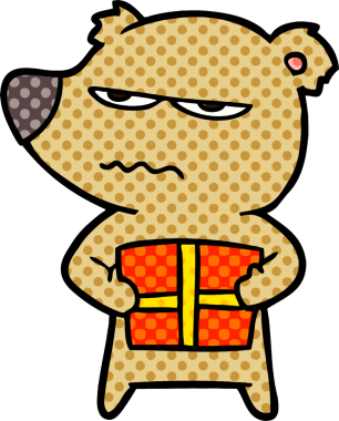 Kızgın ayı çizgi filmi bir insan tarafından çizilmiş.