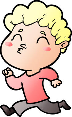 Çizgi film adamı somurtuyor Bir insan tarafından çizilmiş