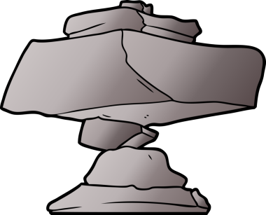 bir insan tarafından çizilmiş karikatür taşları