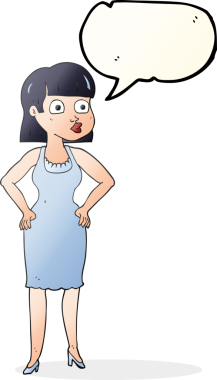 Bir insan tarafından çizilmiş kalçaları olan serbest konuşma balonu karikatürü çizen kadın.