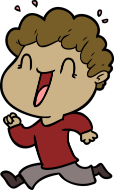 Bir insan tarafından çizilmiş mutlu bir adam.