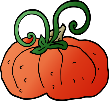 Bir insan tarafından çizilmiş karikatür kış kabağı.