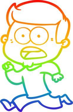 gökkuşağı gradyanı çizimi bir insan tarafından çizilmiş şok bir adam