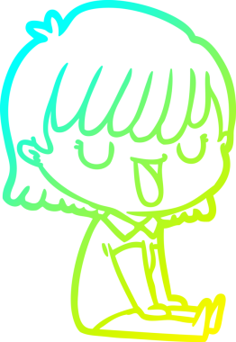 Bir insan tarafından çizilmiş bir karikatür kadın çizimi.