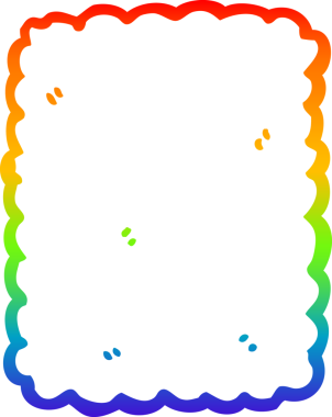 gökkuşağı gradyan çizimi bir insan tarafından çizilmiş bir çizgi film bisküvisi