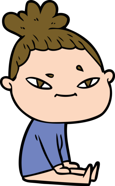 Bir insan tarafından çizilmiş karikatür kadın.