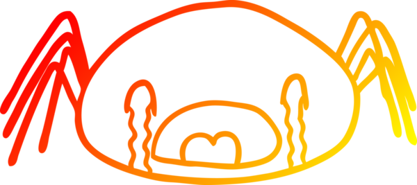 Bir cadılar bayramı örümceğinin insan tarafından çizilmiş sıcak çizgi çizimi