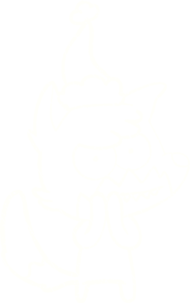 Bir insan tarafından çizilen Noel Köpeği Tebeşiri