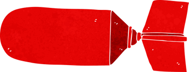 Bir insan tarafından çizilmiş çizgi film bombası.