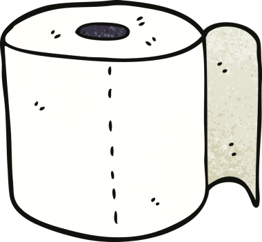 Bir insan tarafından çizilmiş tuvalet kağıdı karalaması.