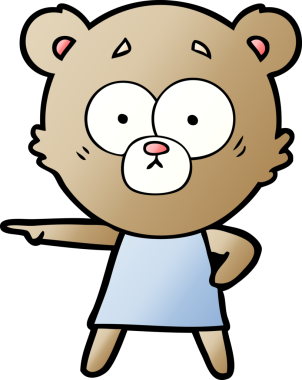 Bir insan tarafından çizilmiş bir çizgi film karakteri.