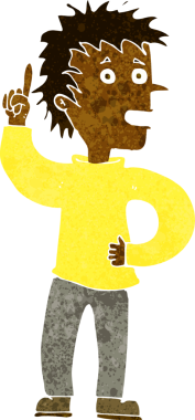 Bir insan tarafından çizilmiş bir fikri olan çizgi film çocuğu.