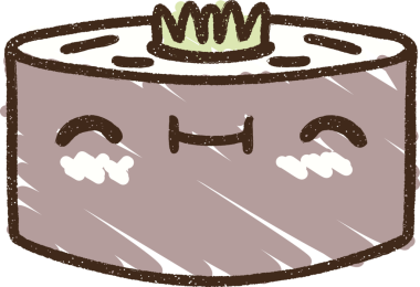 Bir insan tarafından çizilmiş suşi tebeşiri.