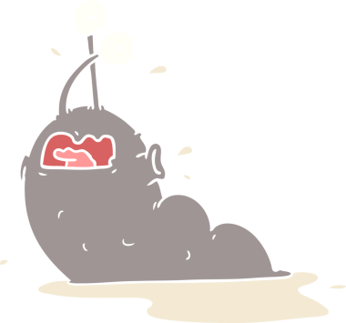 iğrenç düz renkli çizgi film sümüklüböceği bir insan tarafından çizildi