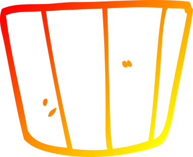 Bir insan tarafından çizilen çizgi film tenceresinin sıcak gradyan çizgisi