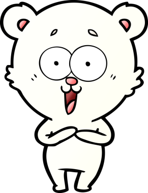 Bir insan tarafından çizilmiş kutup ayısı karikatürü