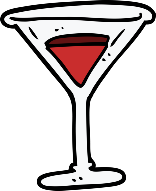 Bir insan tarafından çizilmiş kırmızı karalama kokteyli.