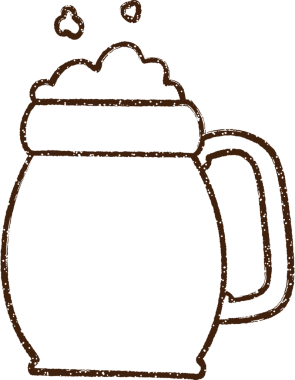 Bir insan tarafından çizilmiş Ale Pint Kömür Çizimi