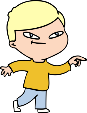 Bir insan tarafından çizilmiş çizgi filmdeki adam.