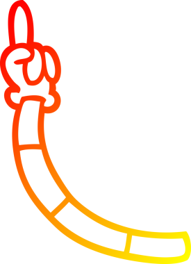 Bir insan tarafından çizilen çizgi filmin sıcak gradyan çizimleri.