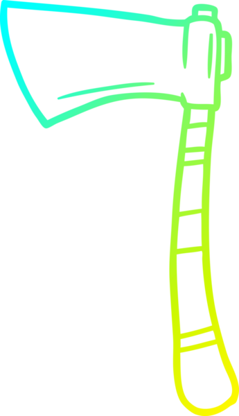 Bir insan tarafından çizilen viking baltasının soğuk gradyan çizgisi