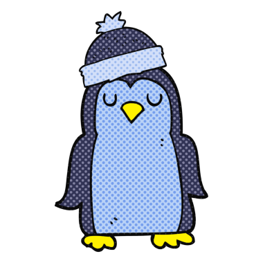 Bir insan tarafından çizilmiş serbest çizim penguen.