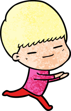 Bir insan tarafından çizilmiş kendini beğenmiş bir çocuk.