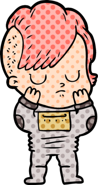 Bir insan tarafından çizilmiş karikatür kadın.