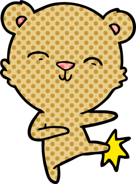 Bir insan tarafından çizilmiş bir çizgi film karakteri.