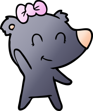 Bir insan tarafından çizilmiş bir çizgi film karakteri.