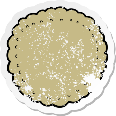 Bir insan tarafından çizilmiş karikatür bisküvisi.