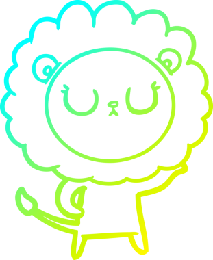 Bir insan tarafından çizilmiş karikatür aslanı çizimi.