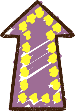 Bir insan tarafından çizilen ok tebeşiri işaretleniyor