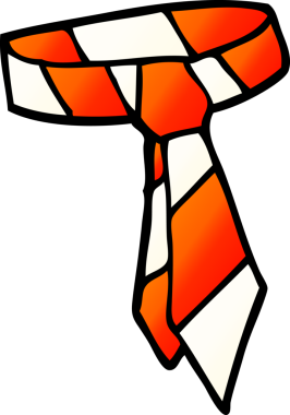 Bir insan tarafından çizilmiş karalama çizgili bir kravat.