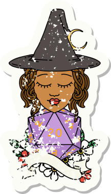 Retro Dövme Tarzı İnsan Büyücüsü Doğal 20 zar atışıyla Bir insan tarafından çizilmiş