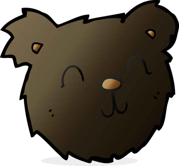 Bir insan tarafından çizilmiş mutlu poalr ayı yüzü.