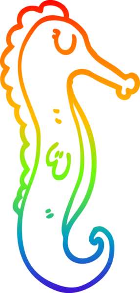 Bir insan tarafından çizilmiş karikatür deniz atı çizimi.