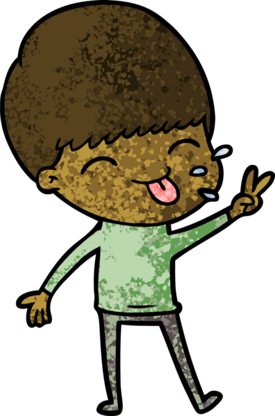 Bir insan tarafından çizilmiş çizgi film çocuğu.