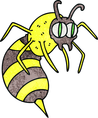 Bir insan tarafından çizilmiş tuhaf bir çizgi film.