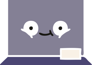 Bir insan tarafından çizilmiş düz renk retro karikatürü