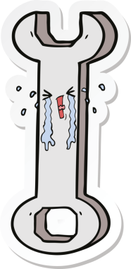 Bir insan tarafından çizilmiş çizgi film anahtarının çıkartması.