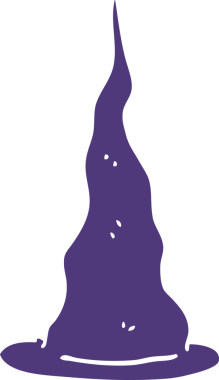 Bir insan tarafından çizilmiş karalama cadı şapkası.