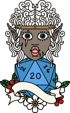 Retro Dövme Tarzı Barbar karakter yüzü Bir insan tarafından çizilmiş doğal yirmi zar ile