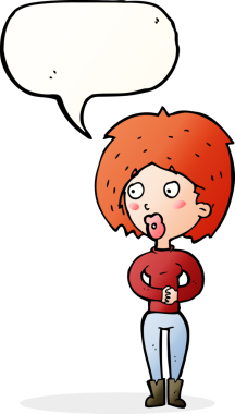 Bir insan tarafından çizilmiş konuşma balonlu bir karikatür.